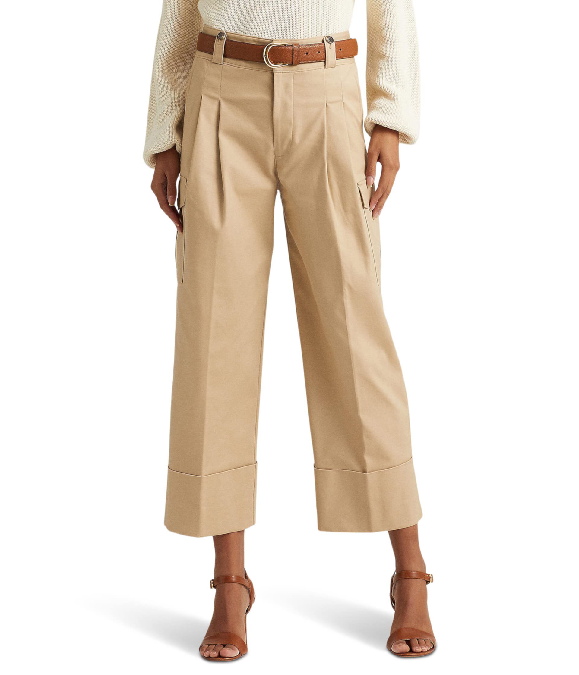 Stretch Cotton Cropped Cargo Pants LAUREN Ralph Lauren