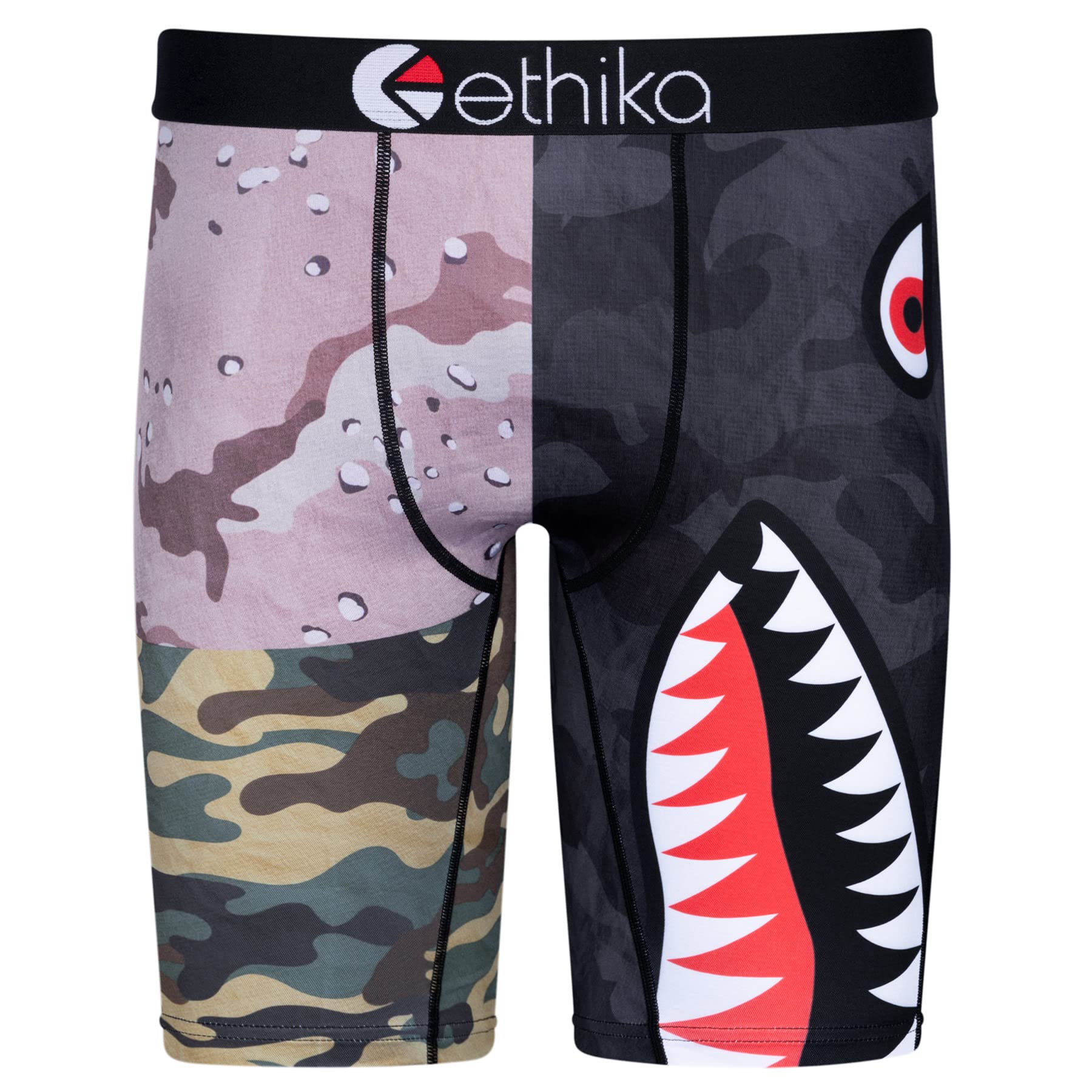 Боксеры ethika BMR Battle из 90% хлопка с укрепленным поясом и стильным узором для максимального комфорта Ethika