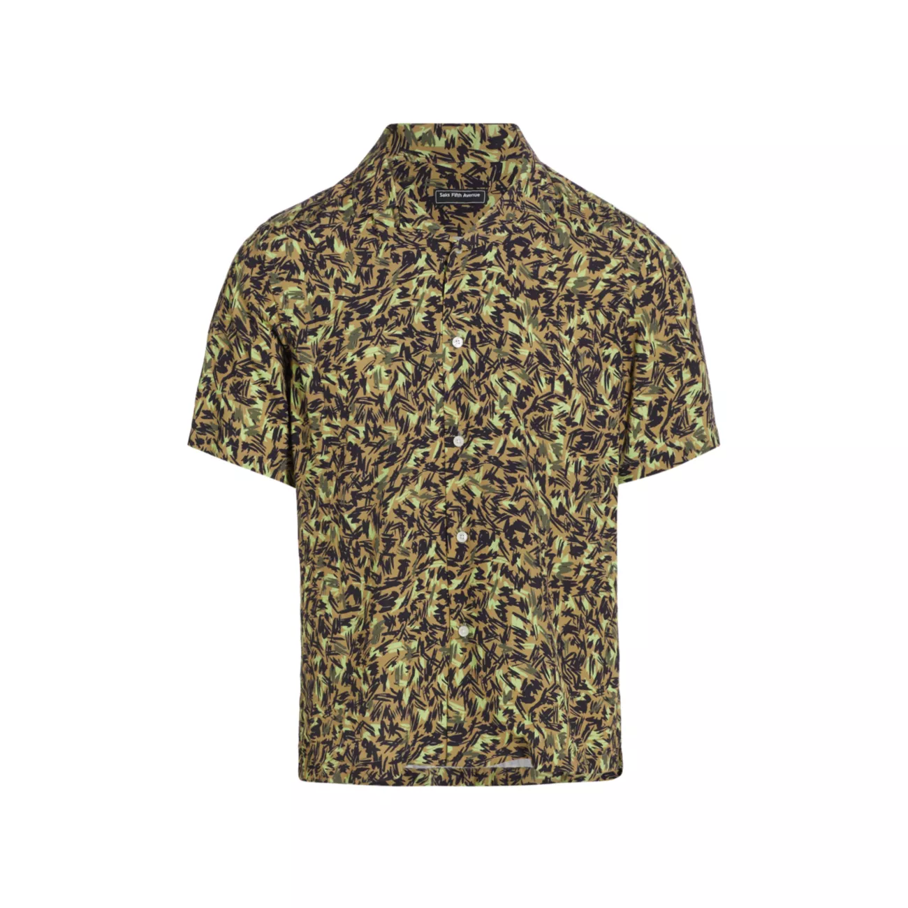 Рубашка Slim Fit Abstract Leaf Camp Saks Fifth Avenue