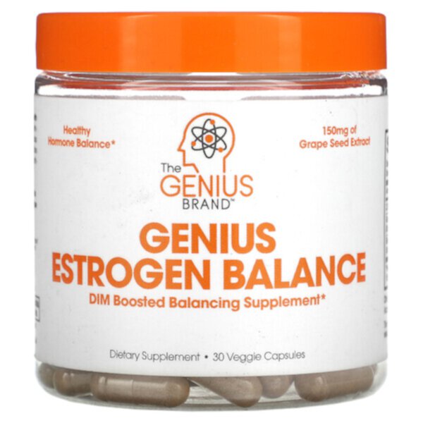 Genius Estrogen Balance, 30 растительных капсул The Genius Brand