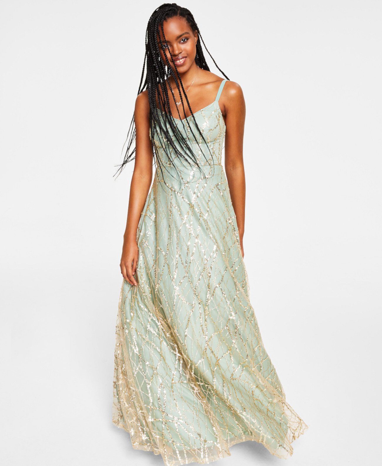 Juniors' Embellished Ballgown, Created for Macy's Say Yes to the Prom