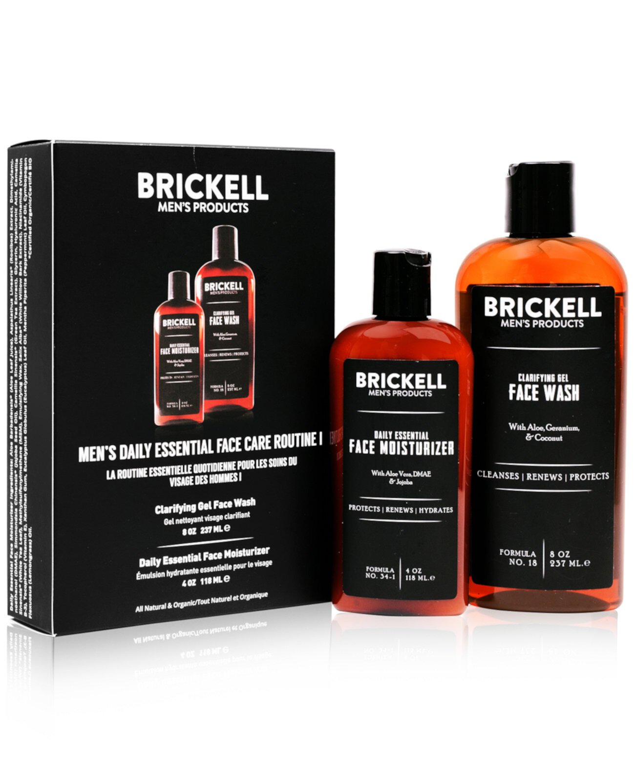 Товары для мужчин Brickell, 2 шт. Набор для ежедневного ухода за лицом для мужчин - Routine I Brickell Mens Products