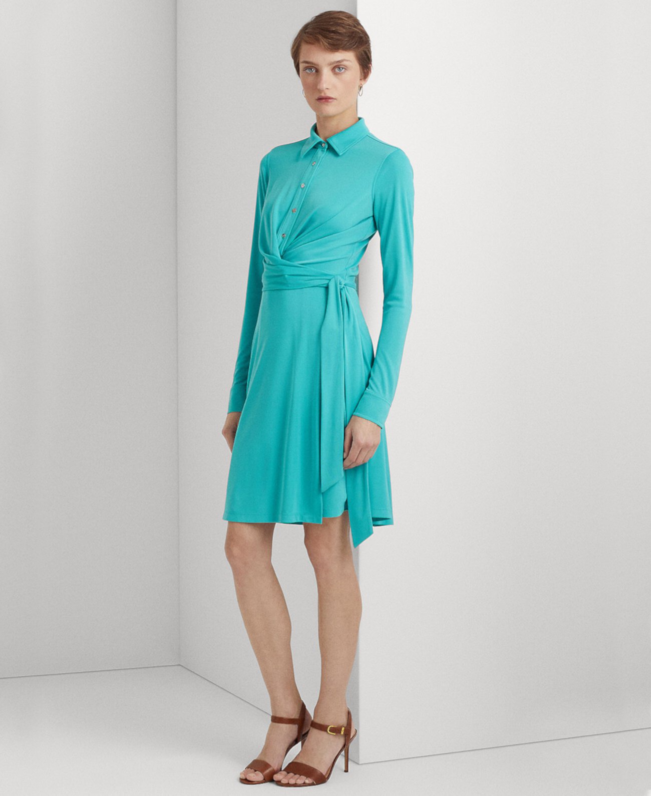 Женское платье-рубашка из эластичного джерси Ralph Lauren