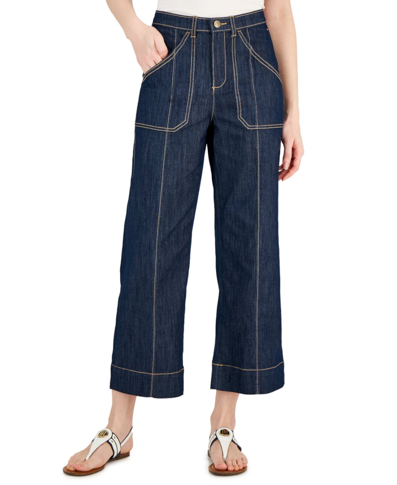 Женские укороченные широкие джинсы Tommy Hilfiger