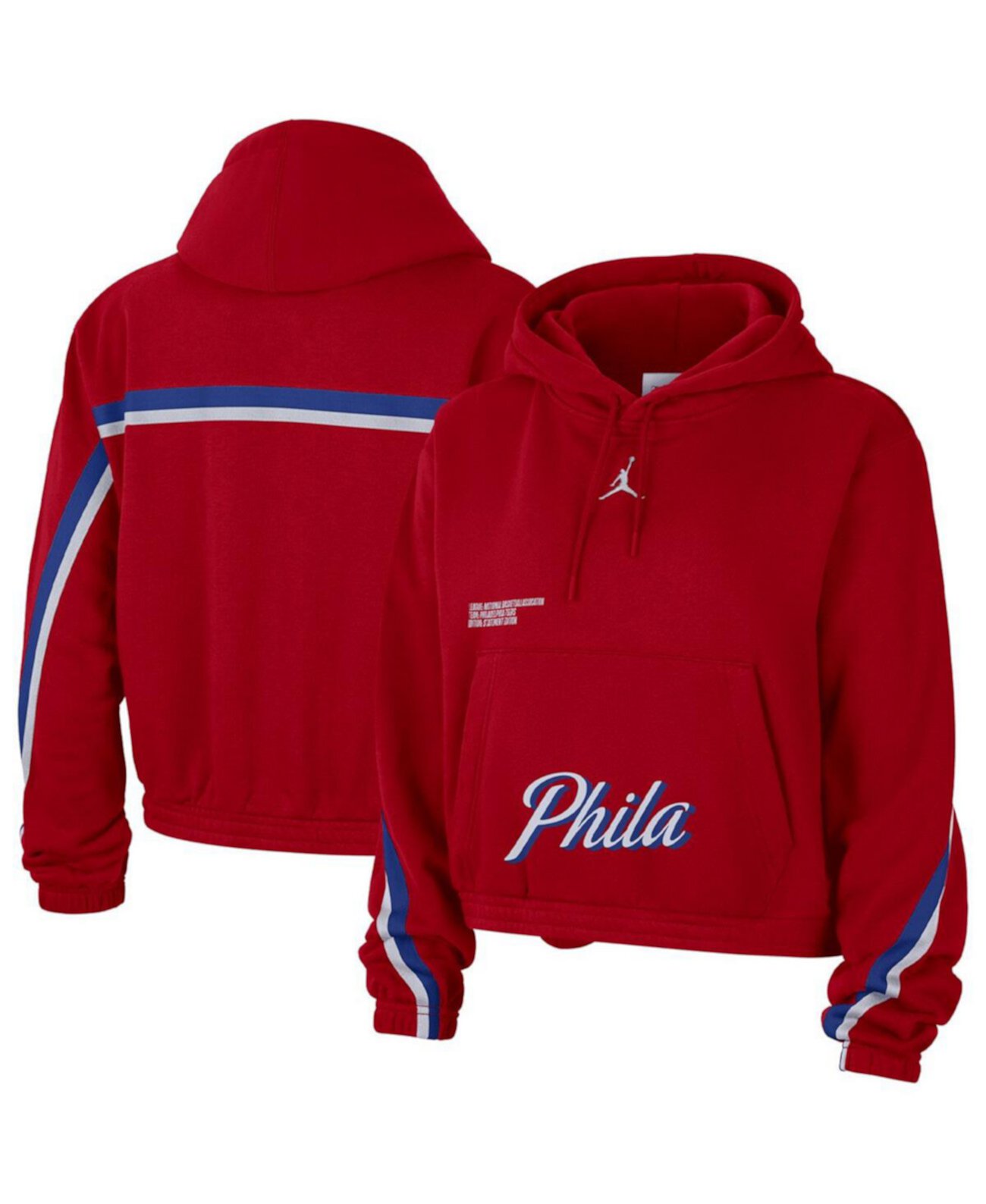 Женский красный пуловер с капюшоном Philadelphia 76ers Courtside Statement Edition Jordan