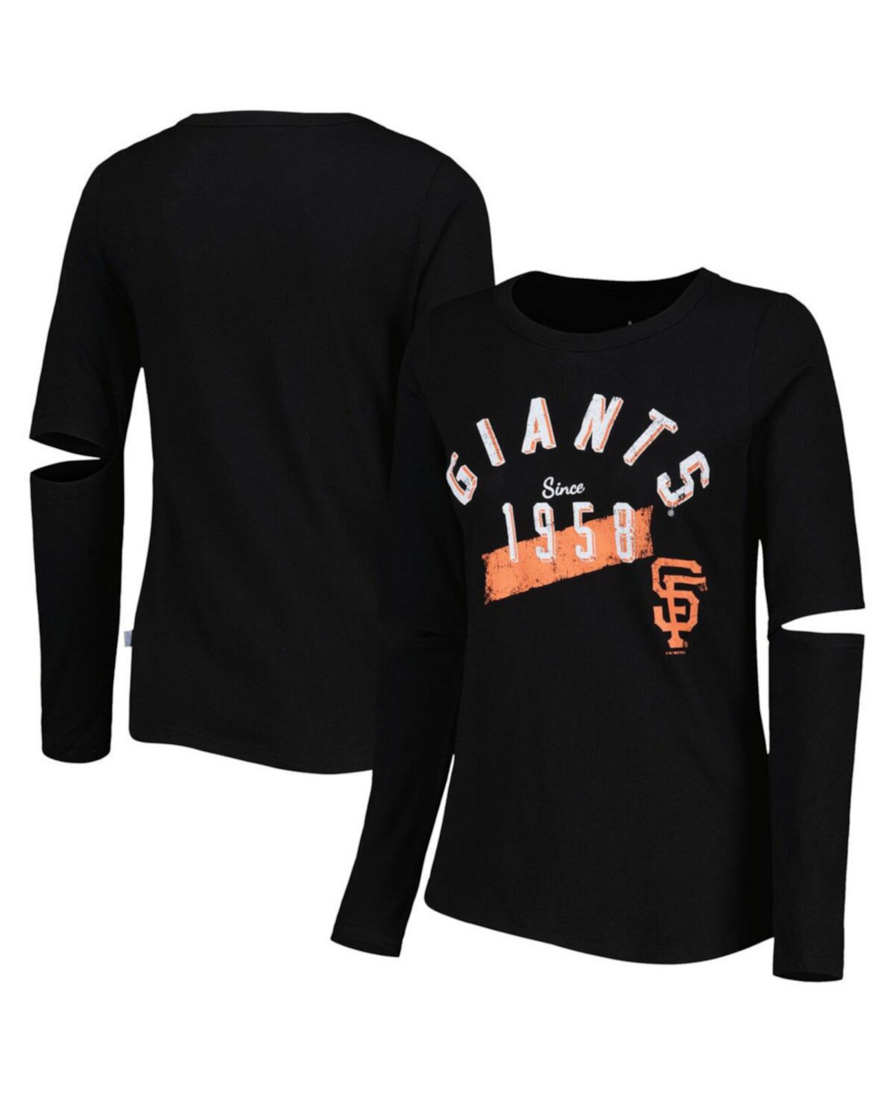 Женская черная футболка San Francisco Giants с длинным рукавом Touch