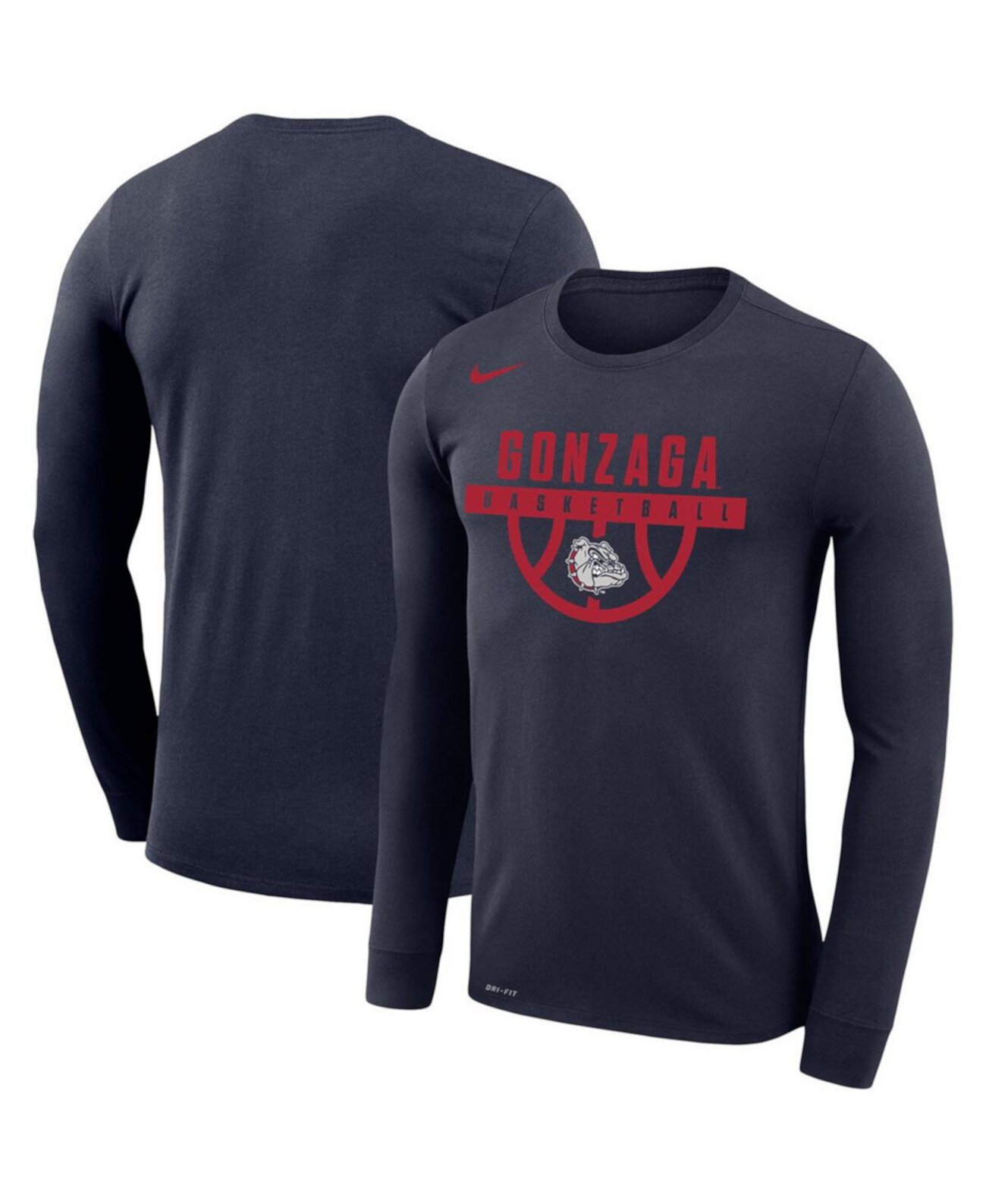 Мужская баскетбольная футболка с длинным рукавом Nike для команды Gonzaga Bulldogs Nike