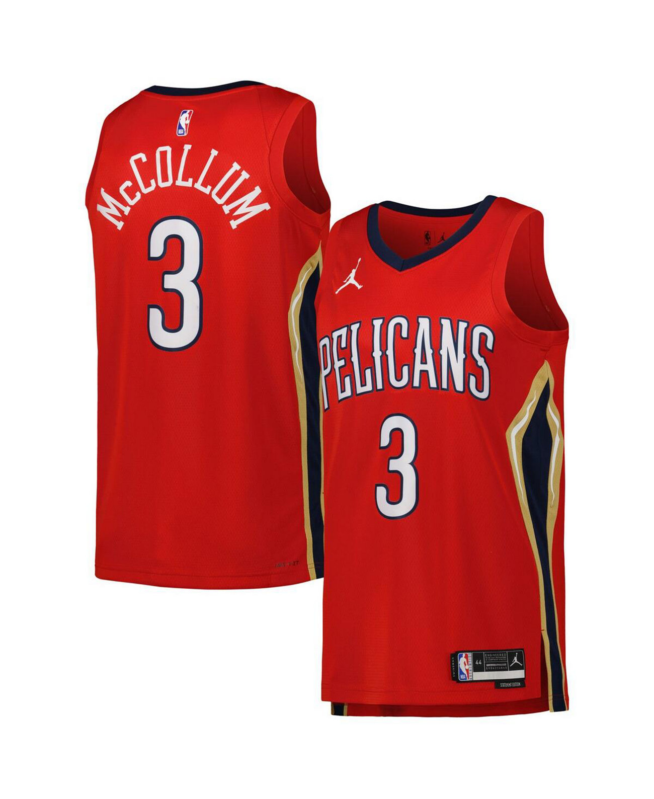 Мужская красная майка CJ McCollum New Orleans Pelicans Statement Edition от Jordan Jordan