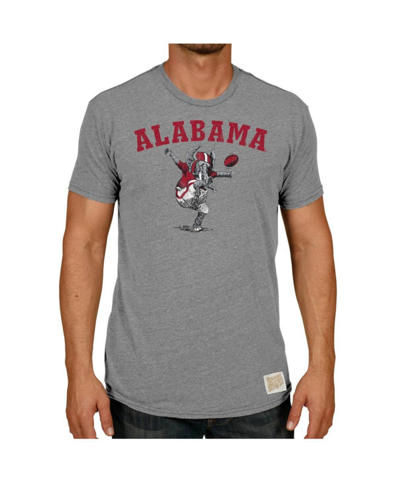 Мужская Джерси Original Retro Brand Tri-Blend Т-shirt Alabama Crimson Tide Original Retro Brand