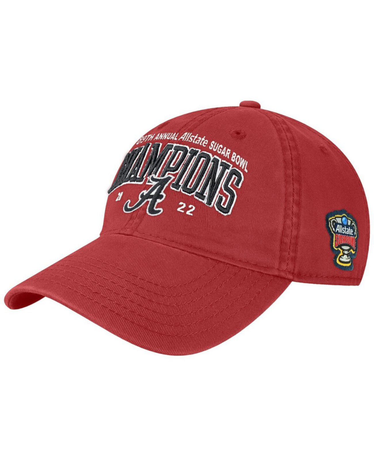 Мужская регулируемая шапка Crimson Alabama Crimson Tide 2022 Sugar Bowl Champions Legacy Athletic