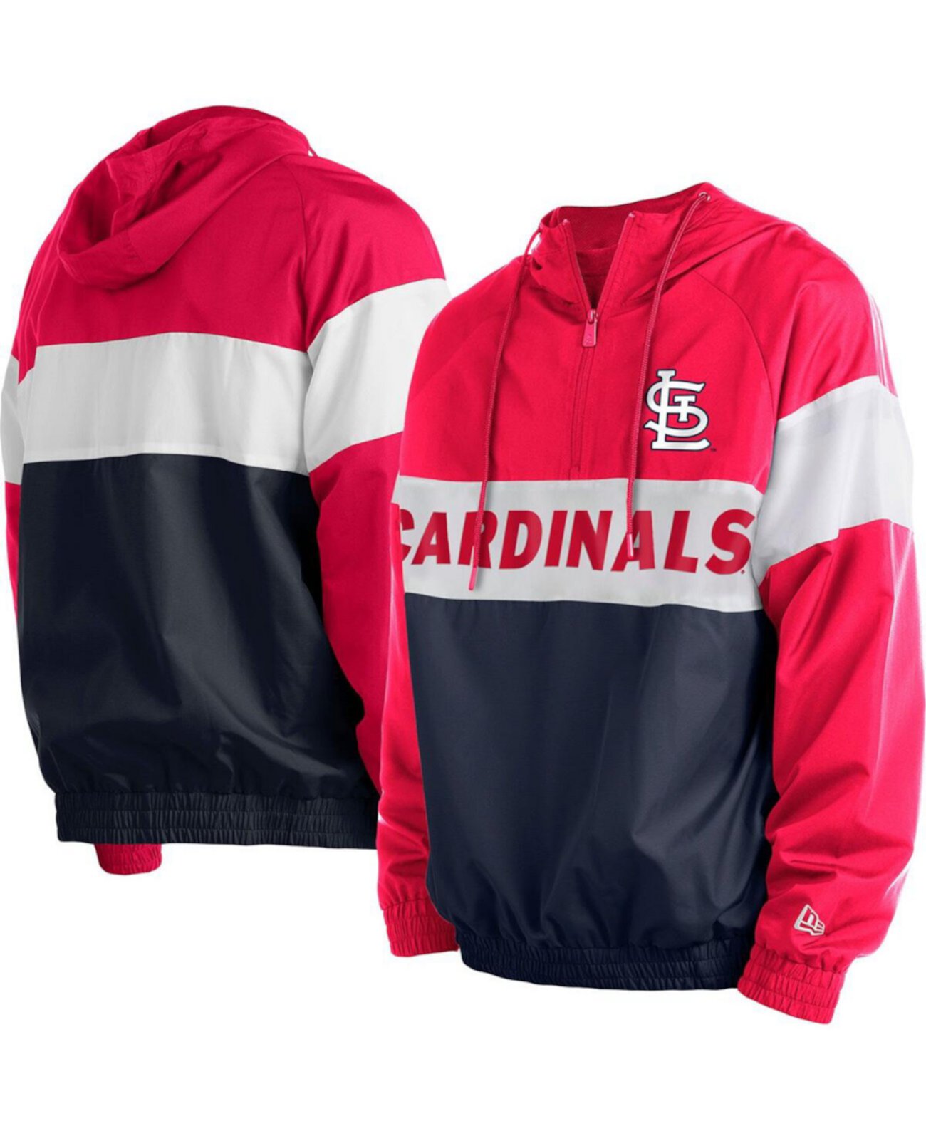 Мужская Толстовка New Era St. Louis Cardinals Raglan Quarter-Zip New Era