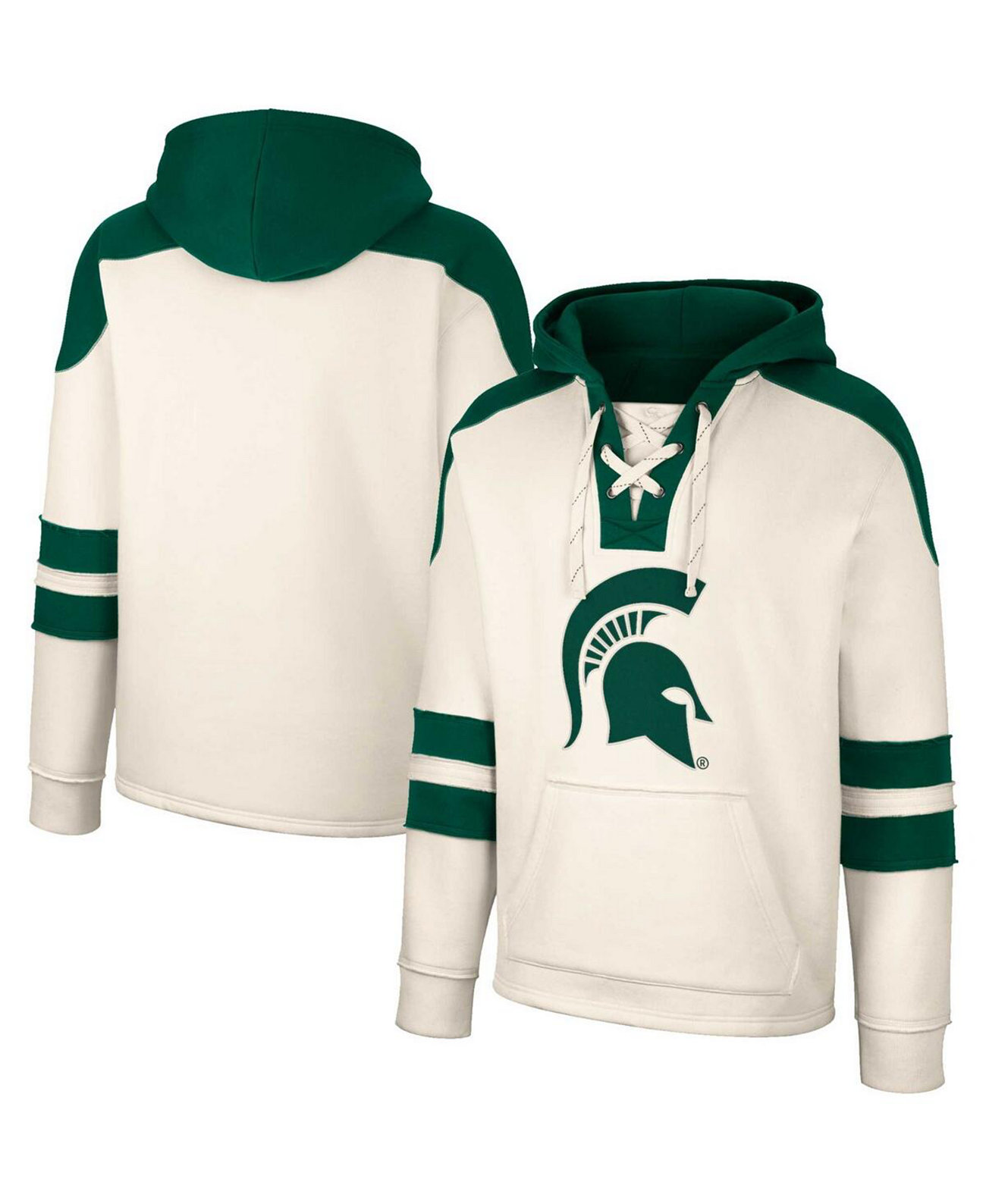 Мужской Пуловер Colosseum Lace-Up 4.0 Vintage-Like Michigan State Spartans Colosseum