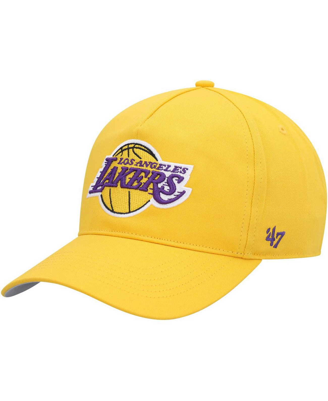 Золотая мужская бейсболка Los Angeles Lakers Hitch Snapback '47 Brand