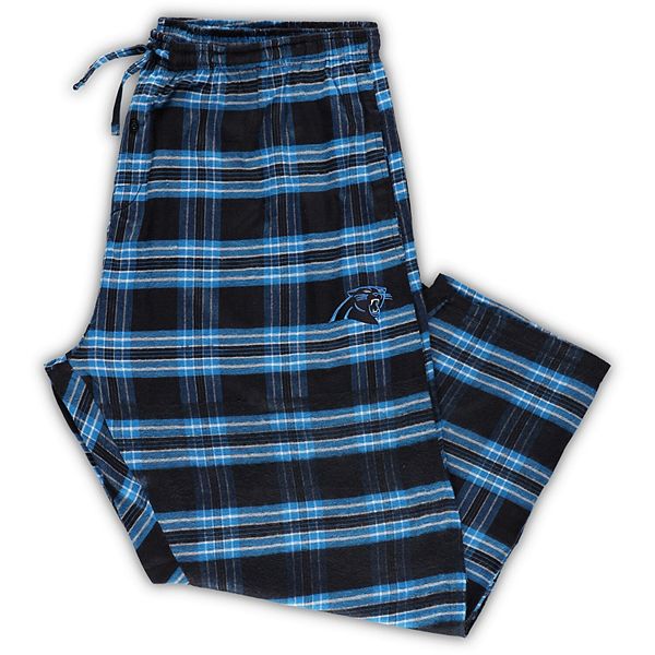 Мужские Пижамные брюки и шорты Concepts Sport Black/Blue Carolina Panthers Big & Tall Ultimate Flannel Unbranded