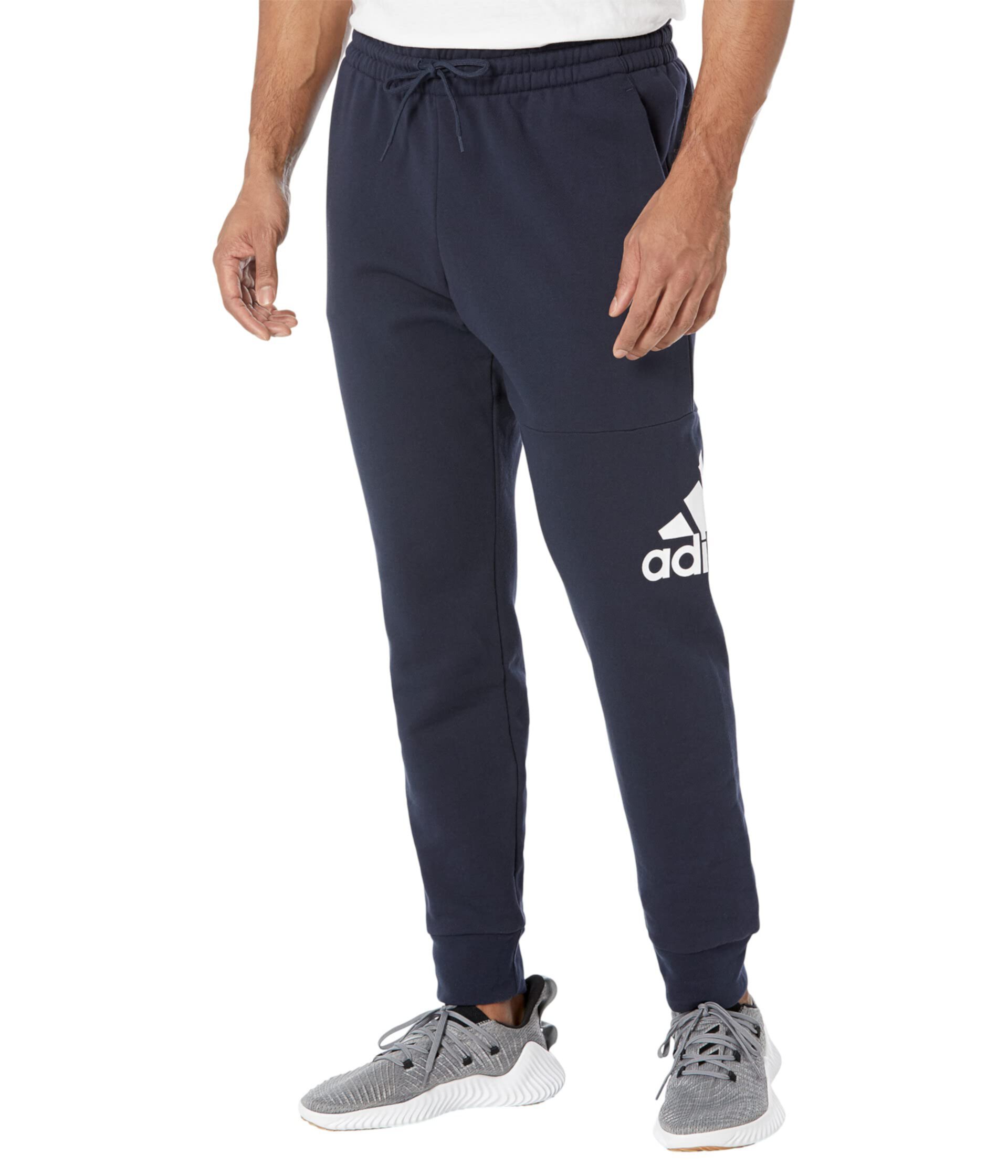 Big & Tall Essentials French Terry Cuffed Logo Pants Adidas