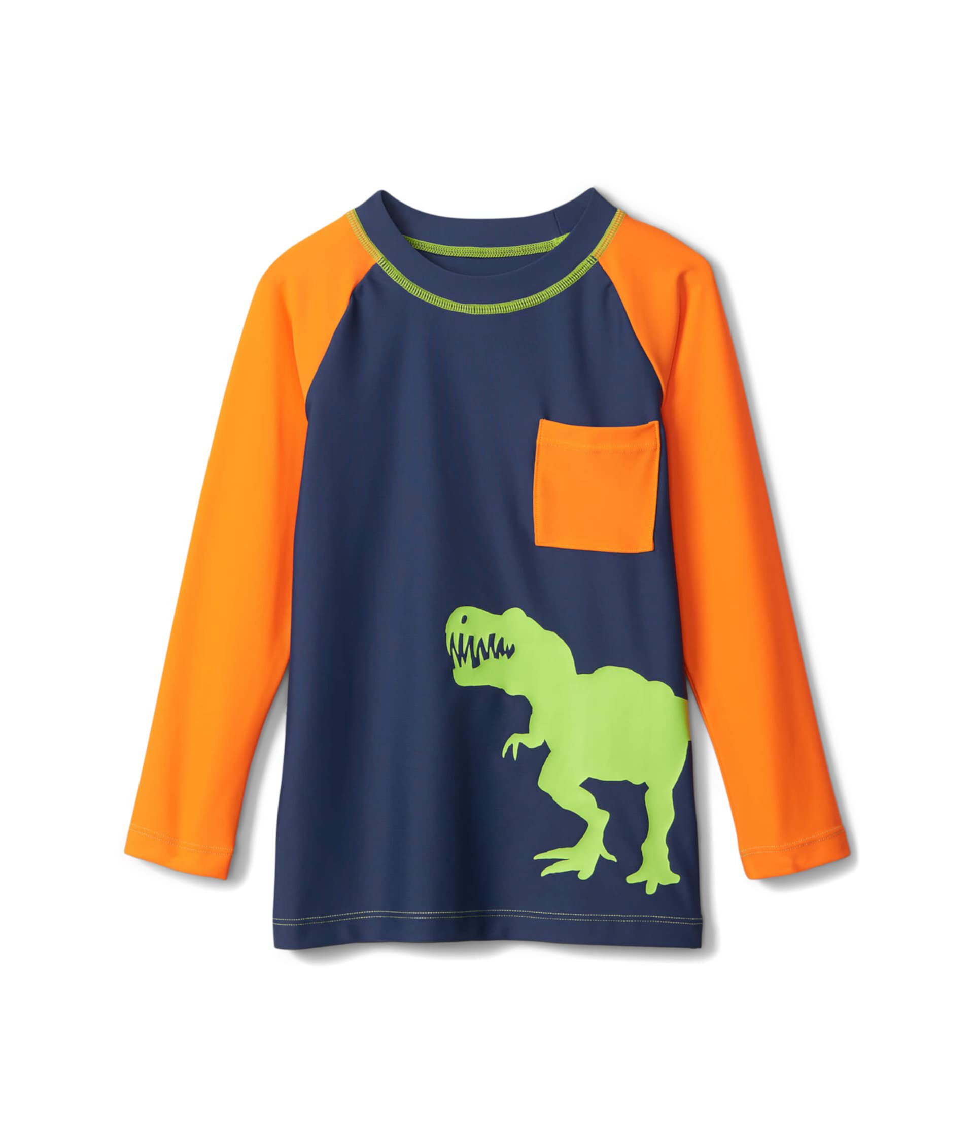Рашгард с карманами и длинными рукавами Color-Block Dino (для малышей/маленьких детей/больших детей) Hatley