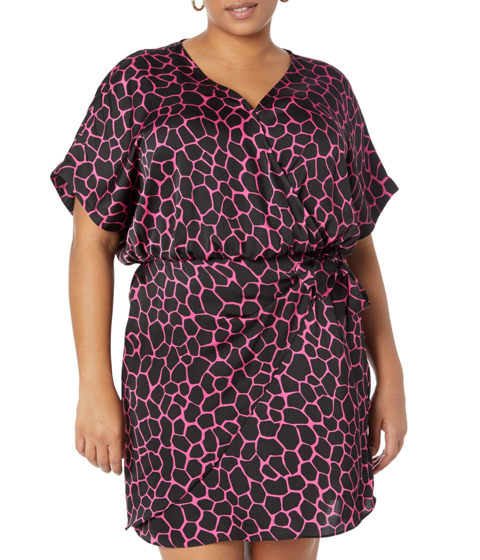 Plus Size Giraffe Wrap Dress Michael Kors