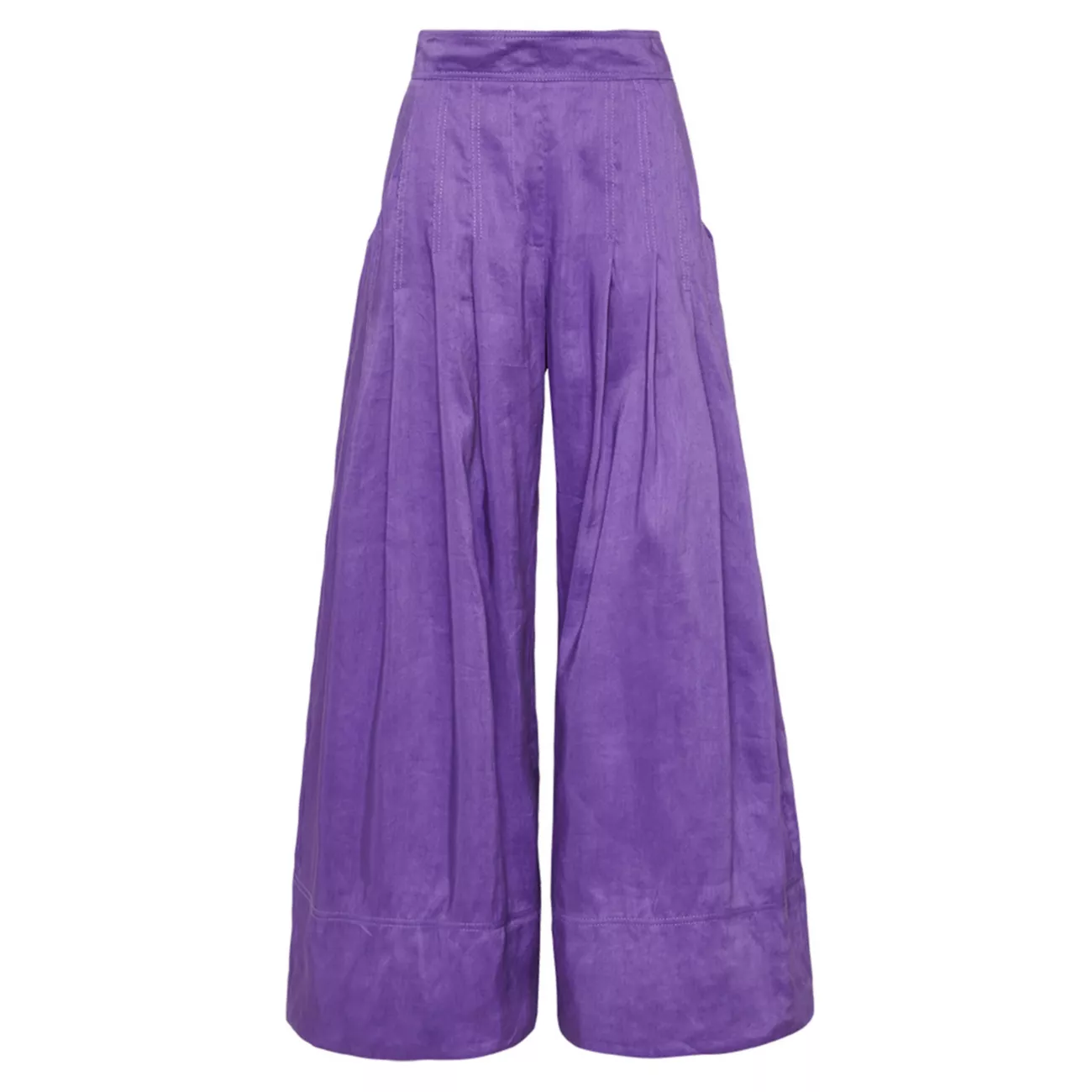 Широкие брюки-палаццо со складками Equinox из льняной смеси AJE