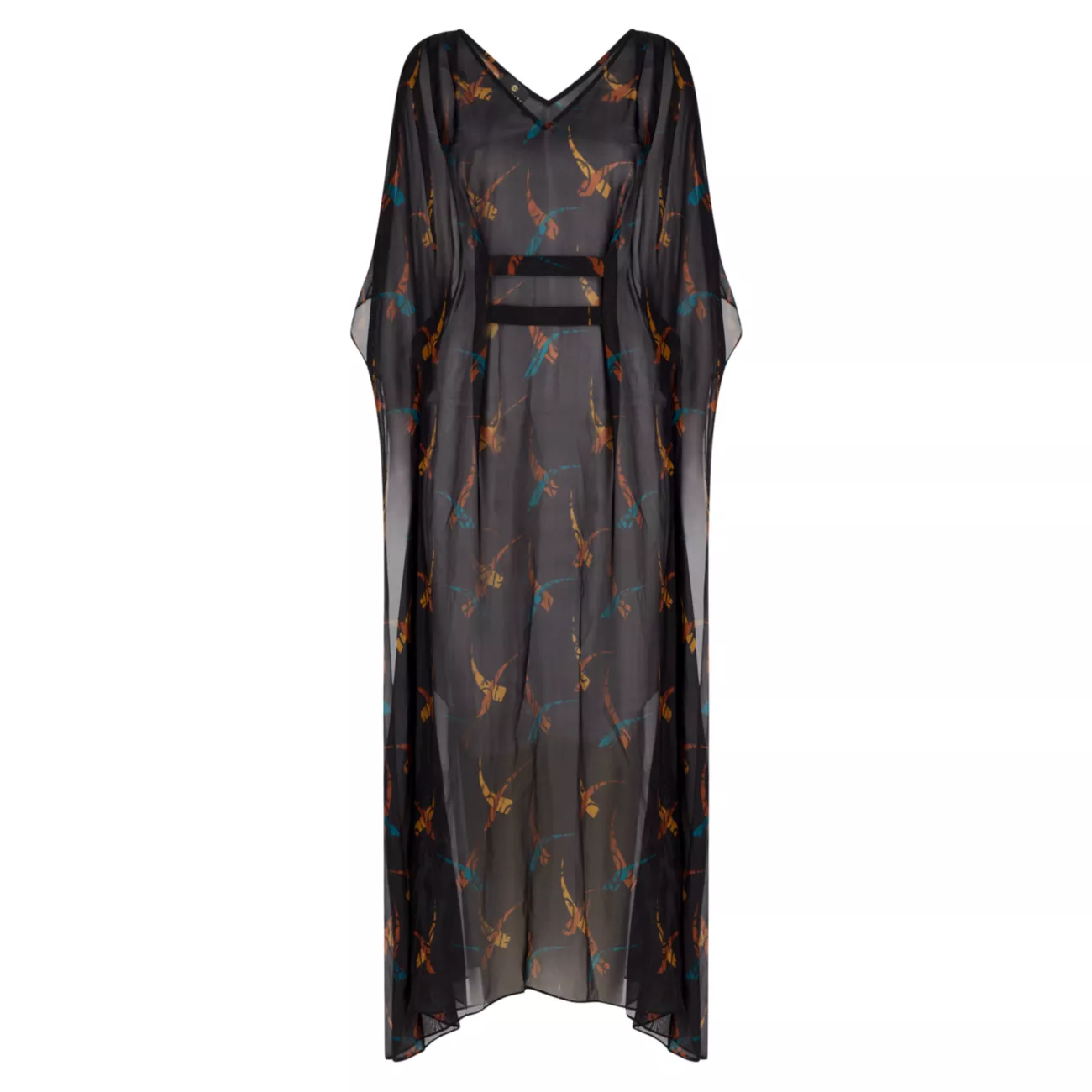 Платье-макси макси с абстрактным принтом Florence из смесового шелка VALIMARE
