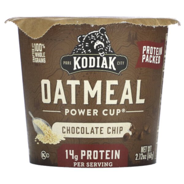 Oatmeal Power Cup, Chocolate Chip, 2.12 oz (60 g) Kodiak Cakes