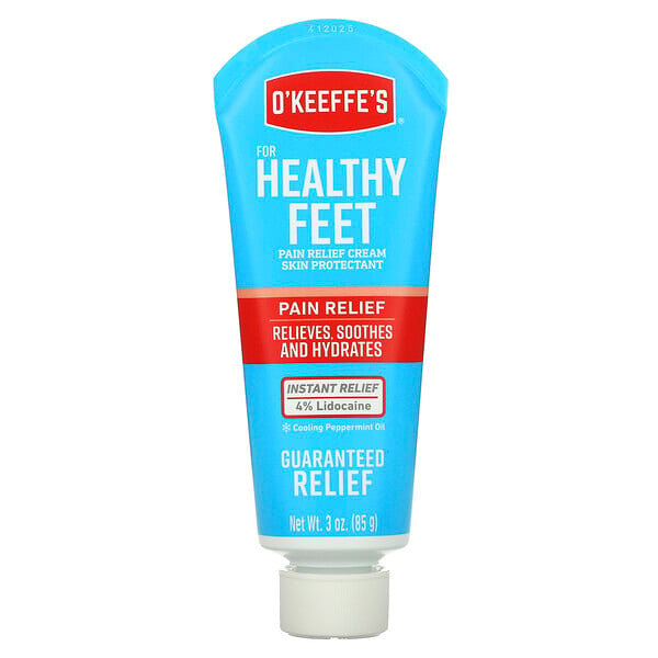 For Healthy Feet, Pain Relief Cream, 3 oz (85 g) O'Keeffe's