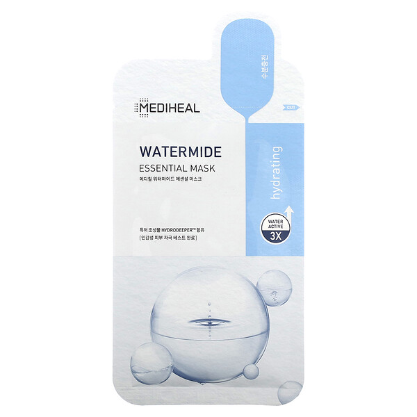 Watermide, Основная косметическая маска, 1 лист, 0,81 жидк. унции (24 мл) Mediheal