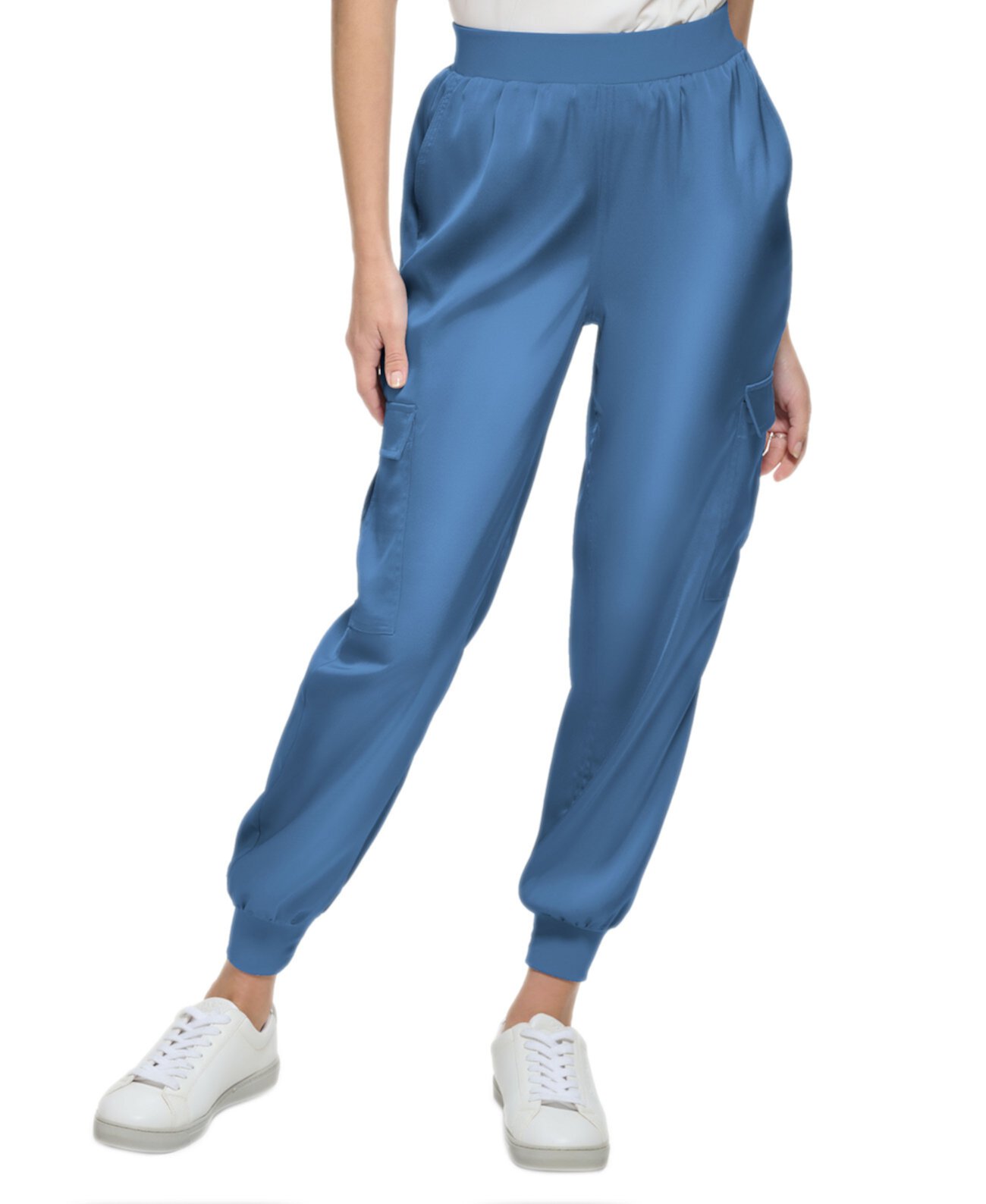 Женские атласные брюки-карго для бега Calvin Klein