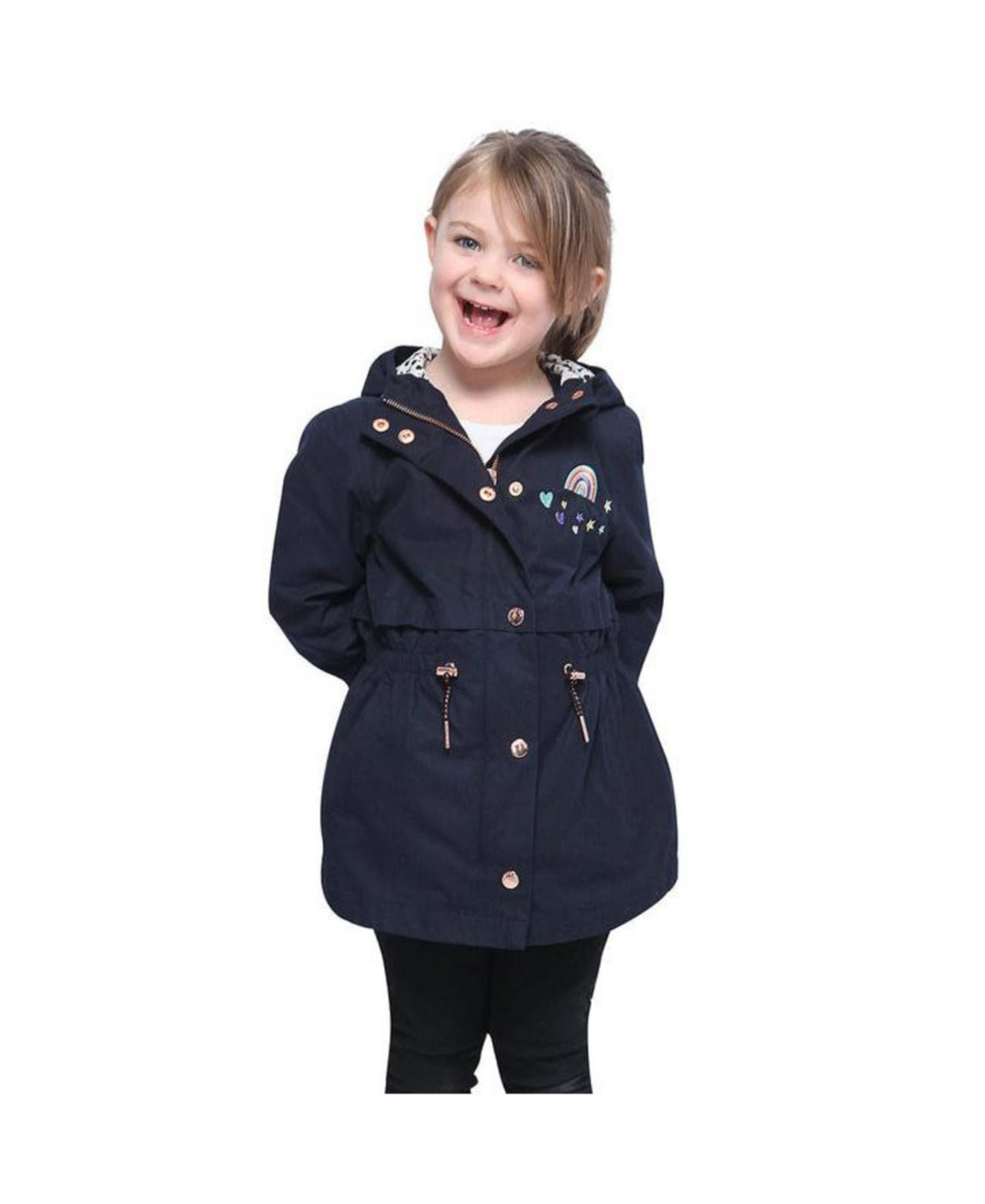 Тренч из легкой непромокаемой куртки для маленьких и больших девочек, размер XS-XL Rokka&Rolla
