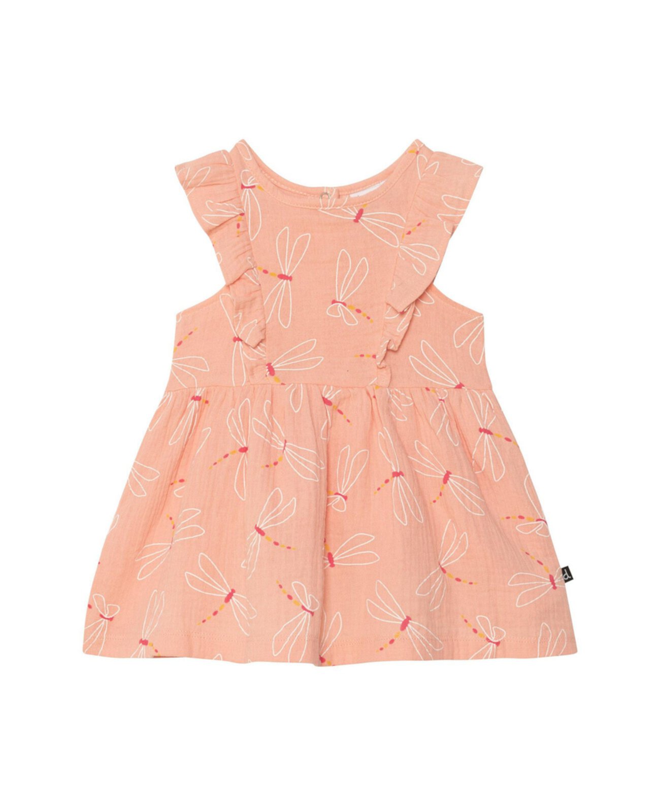 Платье из хлопка и муслина с принтом для маленьких девочек Розовая стрекоза - Младенец Deux par Deux