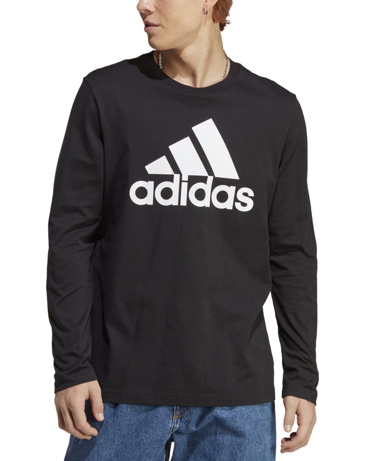 Мужская Футболка Adidas Basic Badge of Sport с Длинным Рукавом Adidas