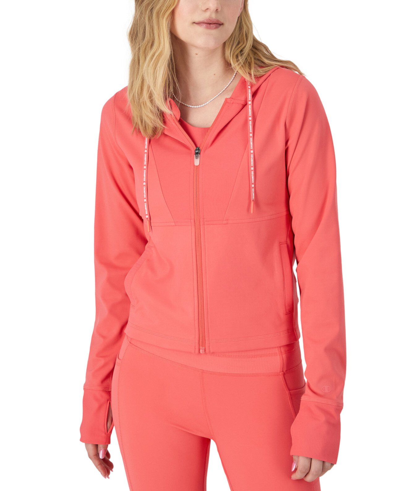 Women's Soft Touch Zip-Front Hooded Jacket Champion