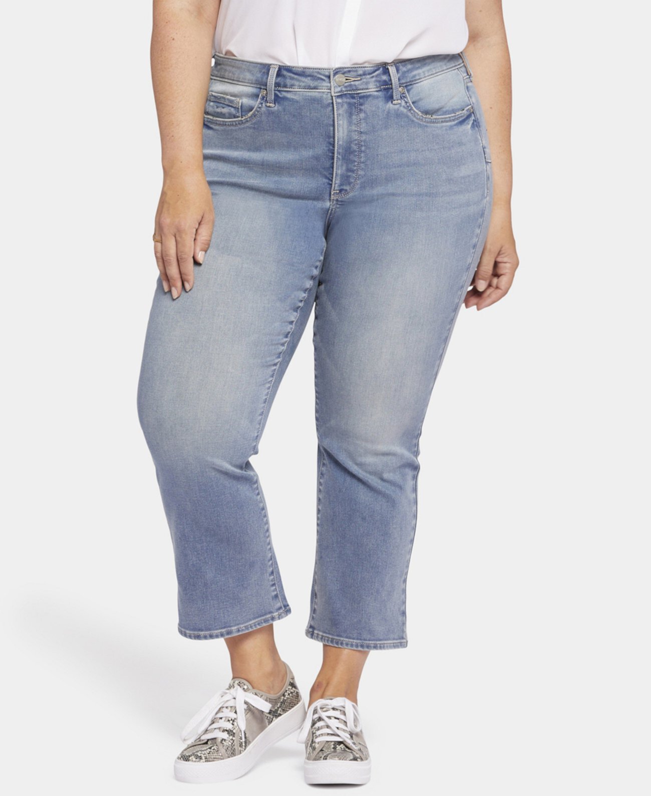 Узкие расклешенные джинсы до щиколотки больших размеров Fiona с подъемом вверх NYDJ
