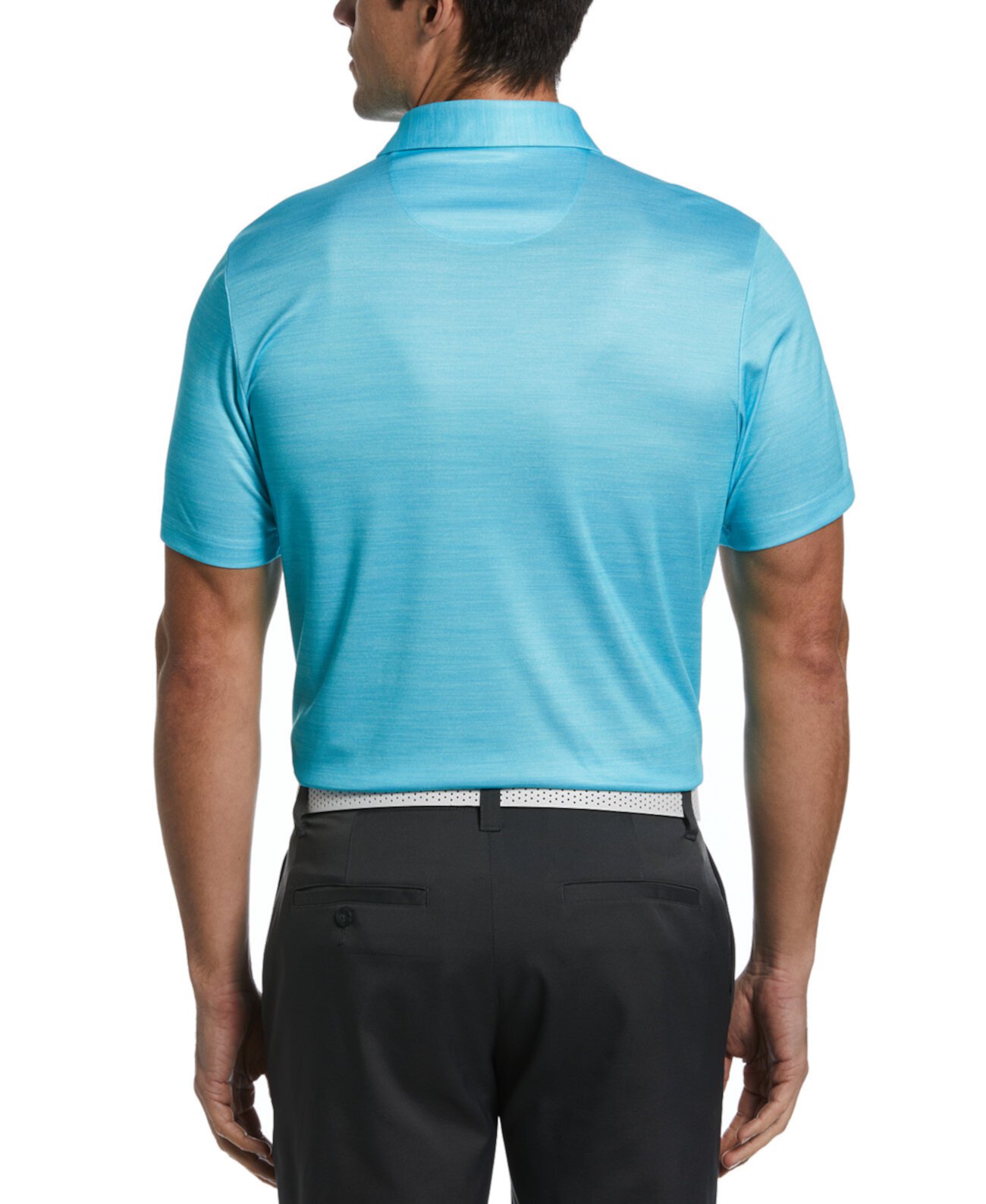 Мужская эластичная рубашка-поло для гольфа с принтом омбре и короткими рукавами PGA TOUR