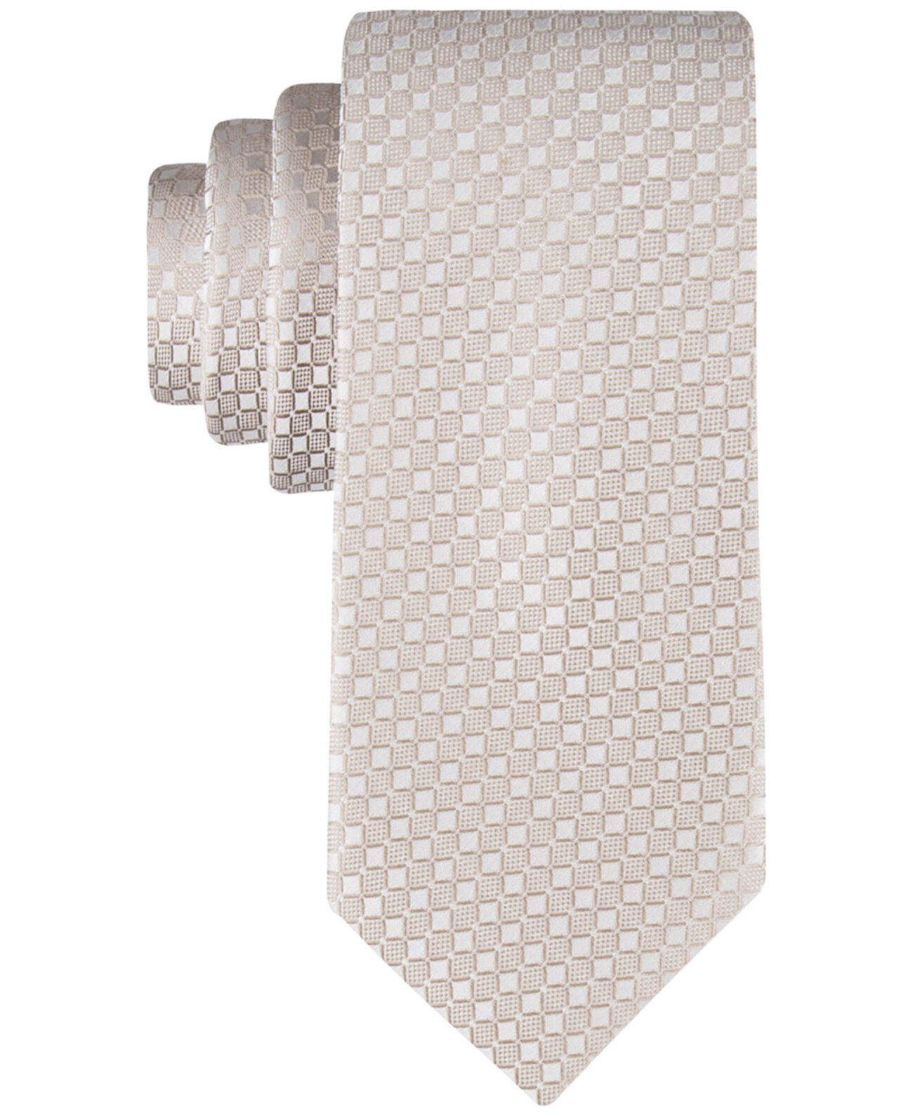 Мужской клетчатый галстук с геопринтом Calvin Klein