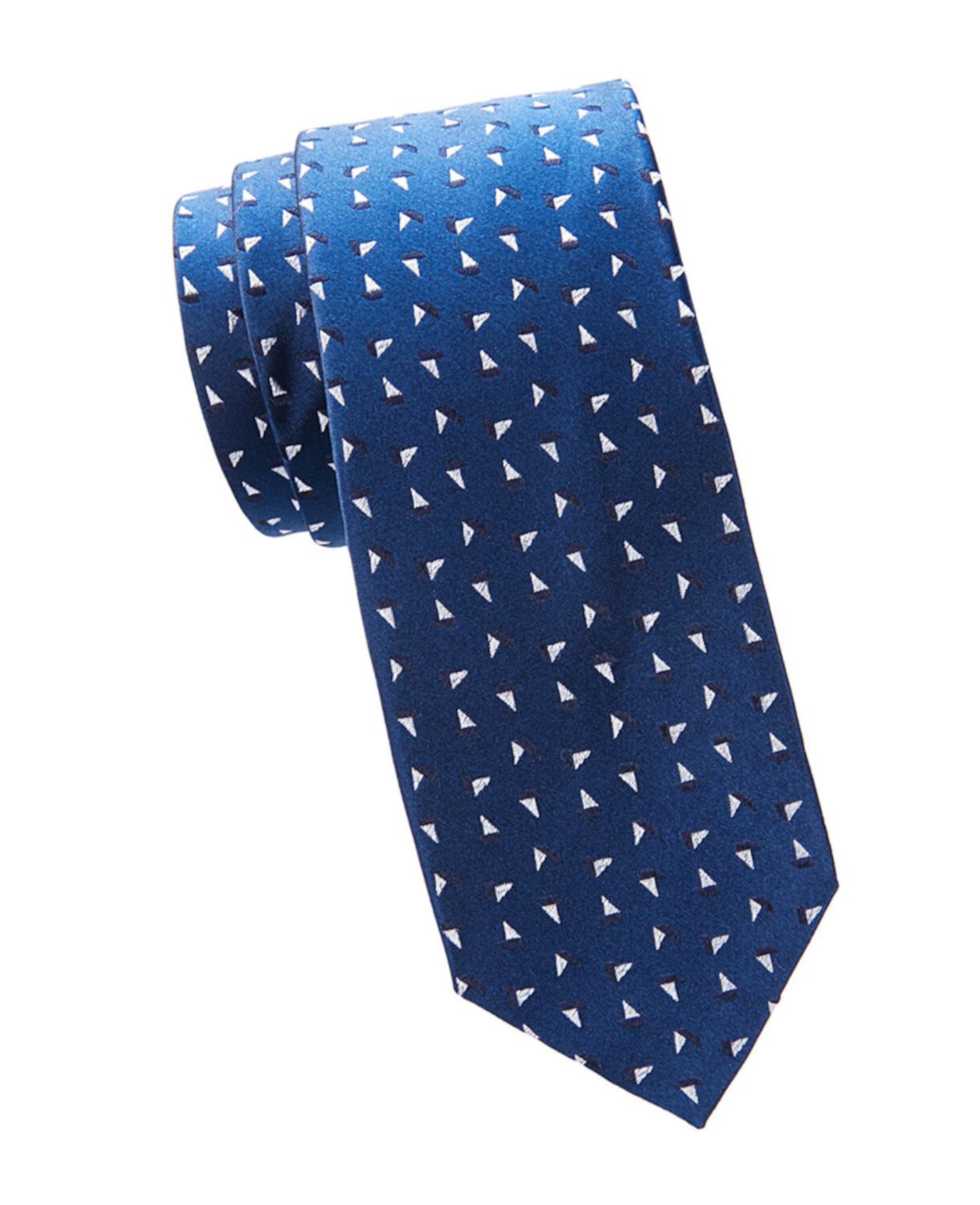 Шелковый галстук с геометрическим узором Saks Fifth Avenue