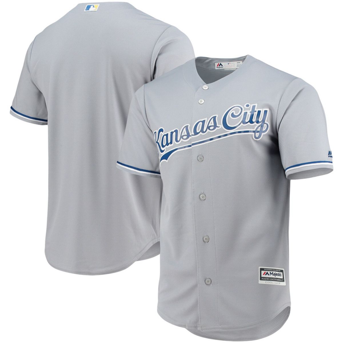 Мужская официальная майка Majestic Grey Kansas City Royals Team Majestic