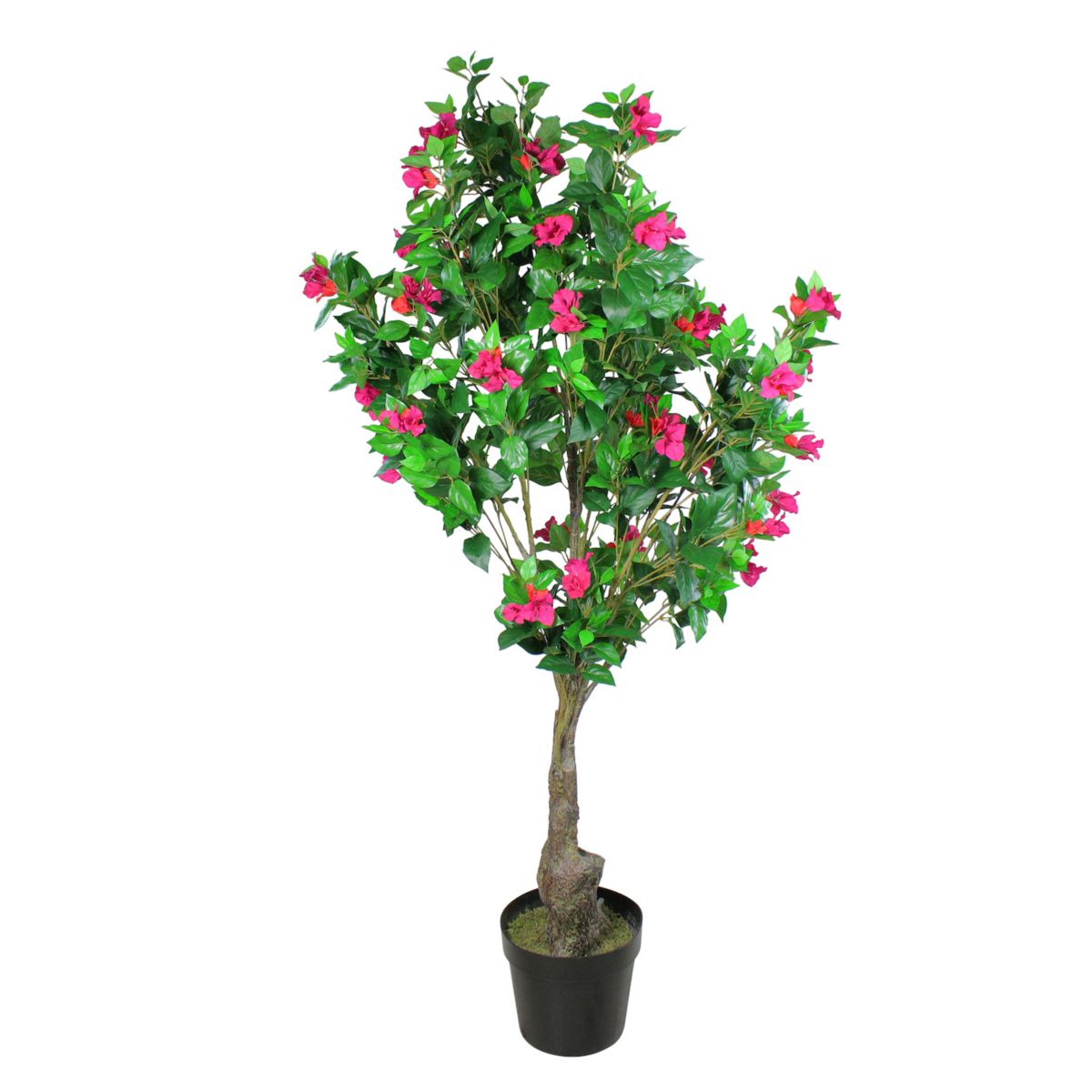 74.5" Pink and Red Potted Artificial Bougainvillea Tree Christmas Central