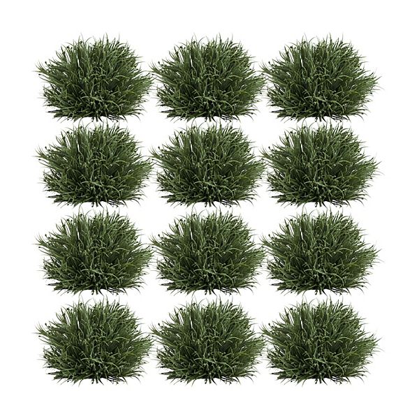 Set of 12 Green Half Orbs Artificial Greenery  6.50” Contemporary Home Living