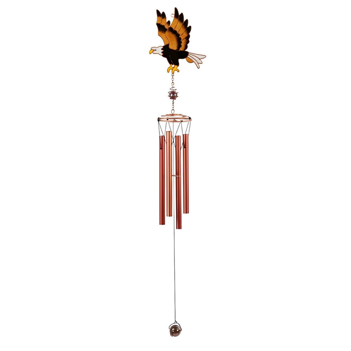 FC Design 28" Long Eagle Copper and Gem Wind Chime Garden Patio Decoration Perfect Gifts for Holiday F.C Design