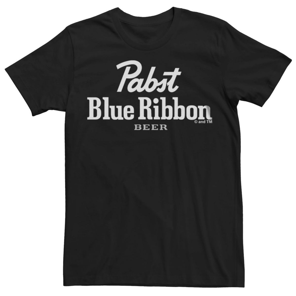 Мужская футболка с надписью Pabst Blue Ribbon Beer Logo Text Licensed Character