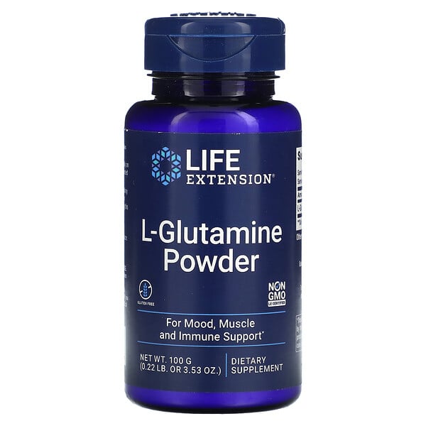 L-Glutamine Powder, 3.53 oz (100 g) Life Extension