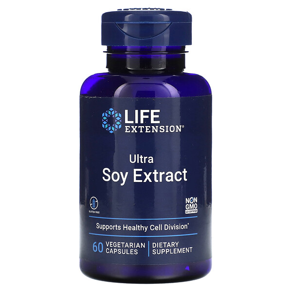 Ultra Soy Extract, 60 Vegetarian Capsules Life Extension
