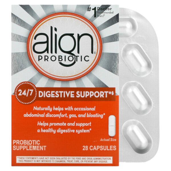24/7 Digestive Support, Пробиотическая добавка, 28 капсул Align