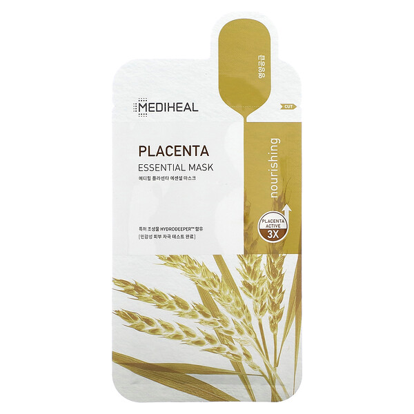 Placenta, Маска Essential Beauty, 1 лист, 0,81 жидк. унции (24 мл) Mediheal
