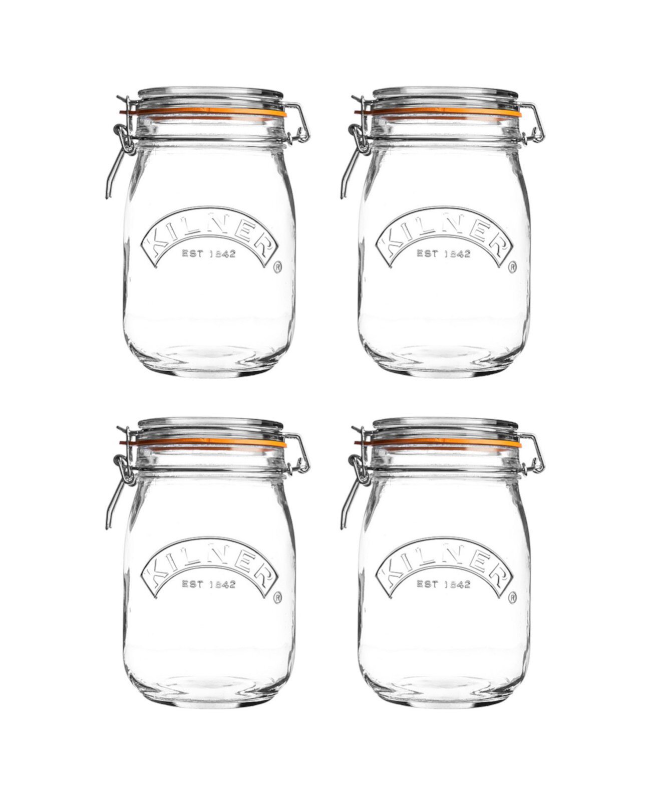 Баночка с круглой крышкой, 34 унции, набор из 4 шт. Kilner