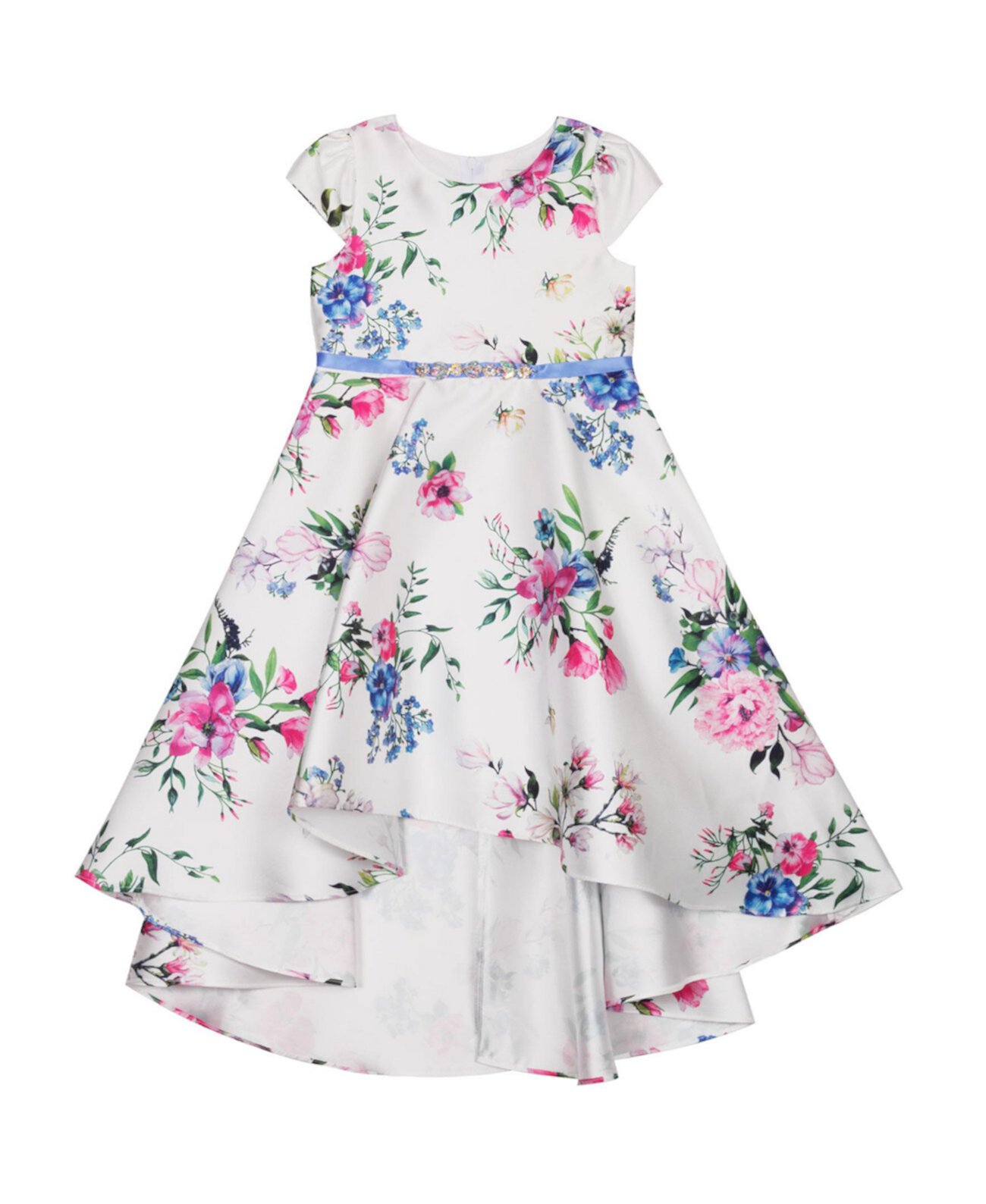 Платье трапециевидной формы Mikado High-Low с цветочным принтом для девочек для малышей Rare Editions