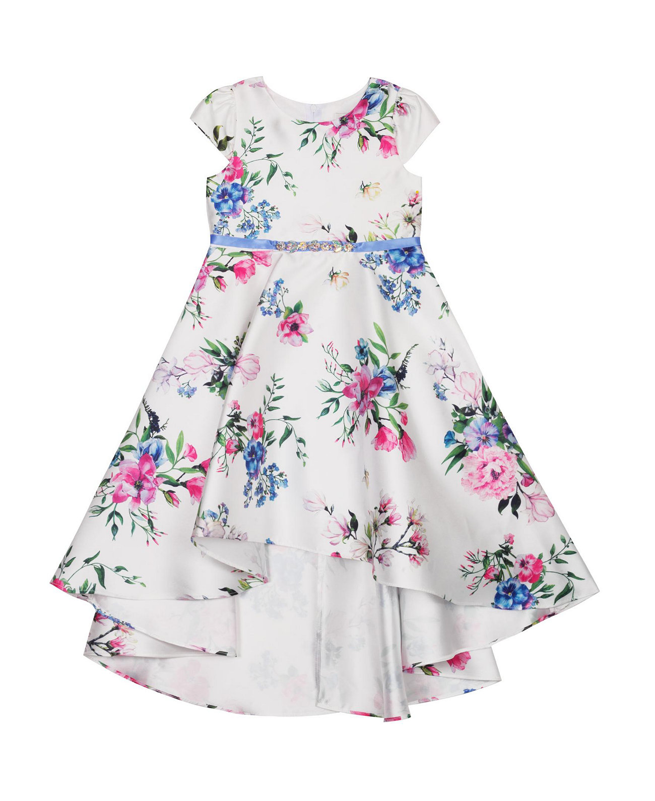 Платье трапециевидной формы Mikado High-Low с цветочным принтом для маленьких девочек Rare Editions