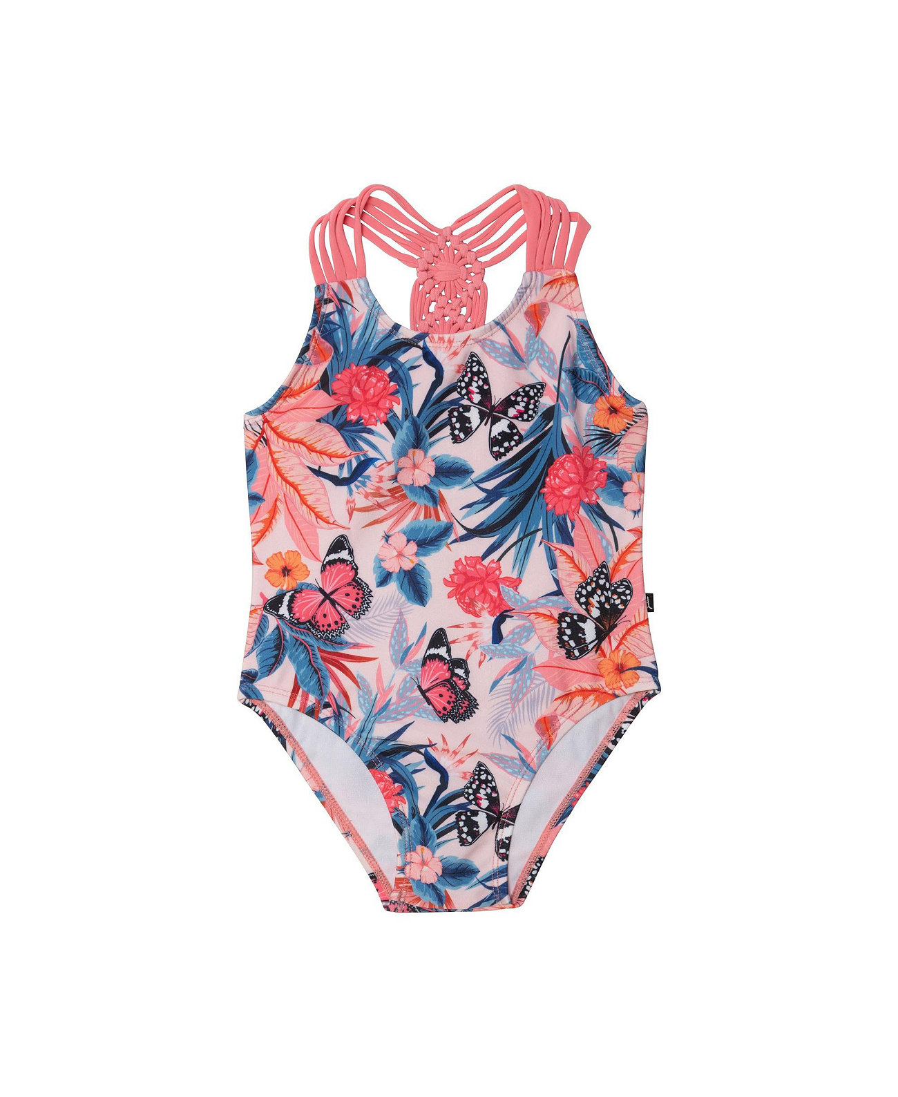 Купальник Deux par Deux Для девочек Printed One Piece Swimsuit Pink & Blue Butterflies Deux par Deux