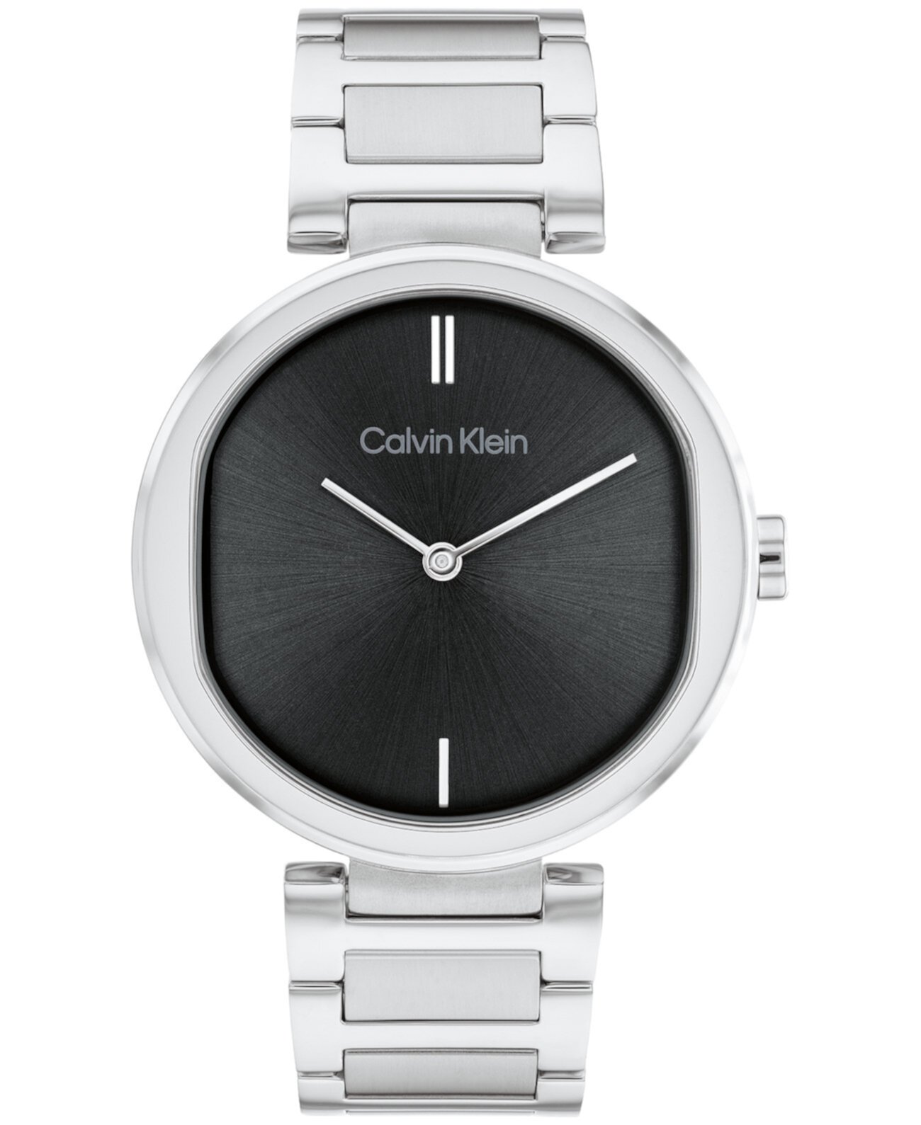 Женские серебристые часы с браслетом из нержавеющей стали с двумя стрелками, 36 мм Calvin Klein