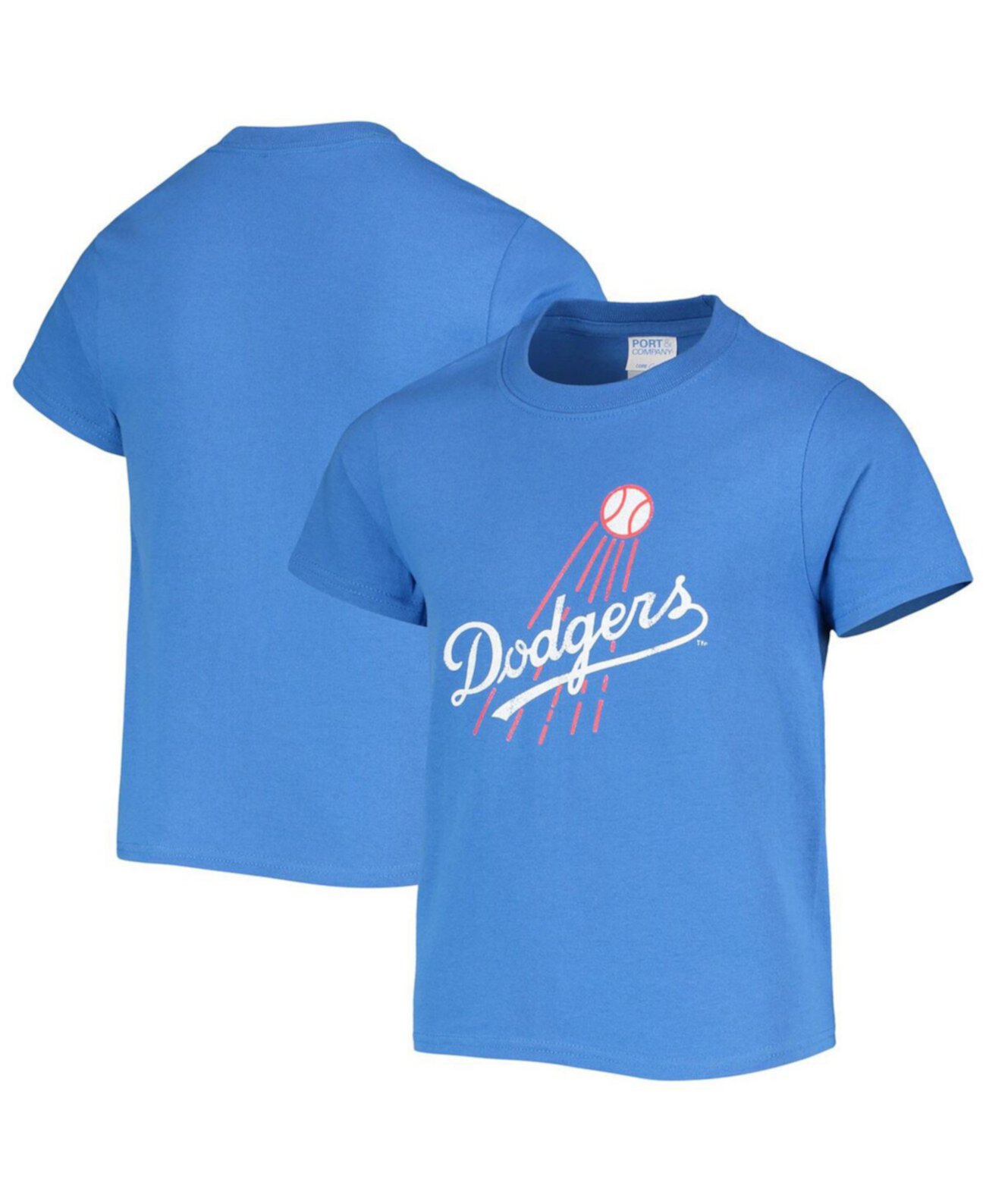 Мальчиковая Футболка Soft As A Grape Big Boys Royal Los Angeles Dodgers Distressed Logo Soft As A Grape